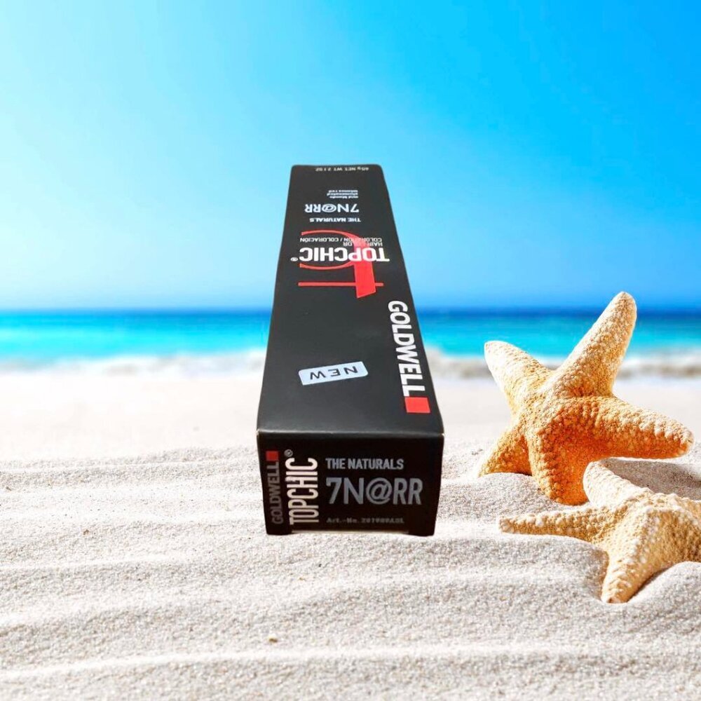 Goldwell Topchic Permanent Hair Color 7N@RR The Naturals 2.1 Oz (60 ml)